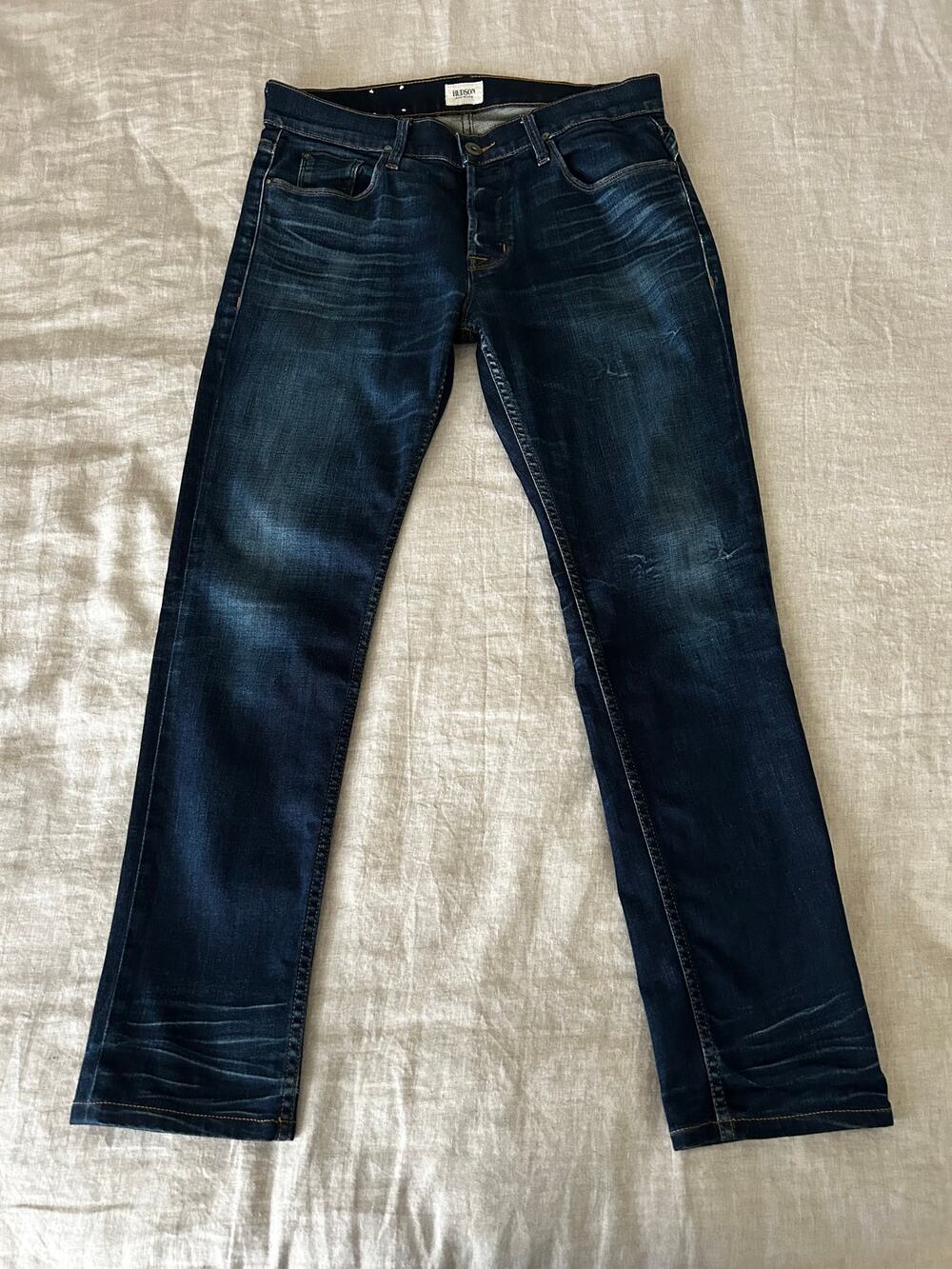 Hudson Dark Blue Sartor Slouchy Skinny Jeans Size 32